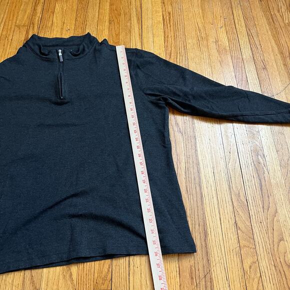 Mizzen Main Sweater Mens XXL Proflex Quarter Zip Gray Shirt Long Sleeve - Picture 9 of 9
